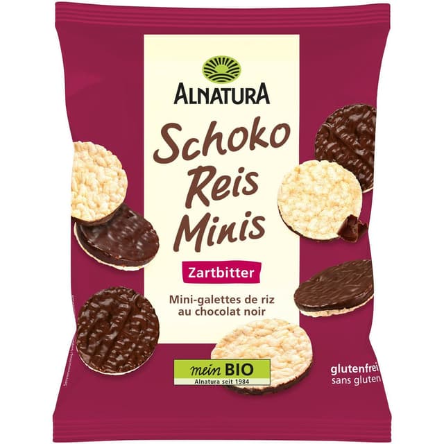 4104420265455 - Alnatura - Mini Galettes de riz au chocolat noir sans gluten Bio