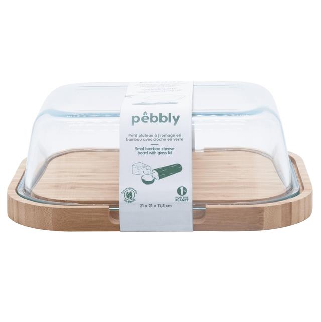 3760132816555 - Pebbly - Boîte à fromage en verre et bambou
