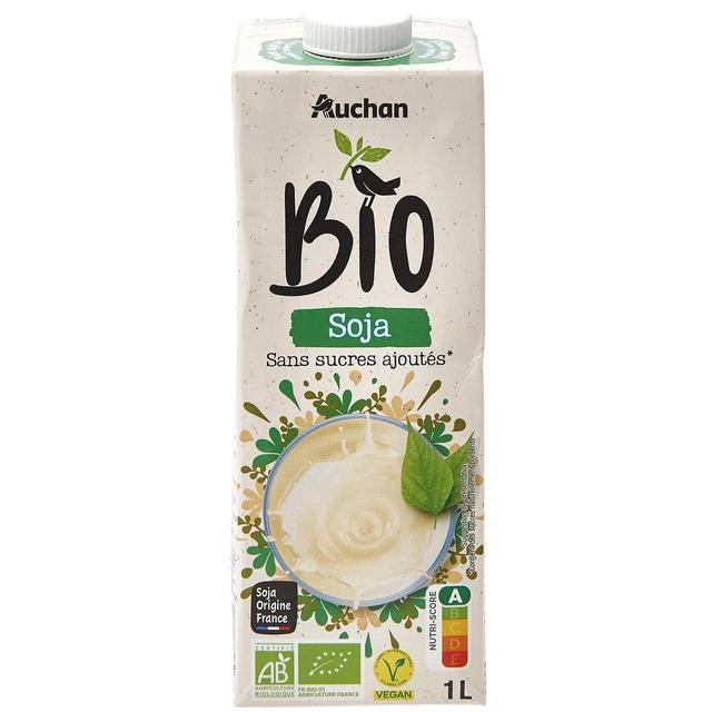 3596710307555 - Auchan BIO - Soja Nature bio sans sucres ajoutés boisson végétale