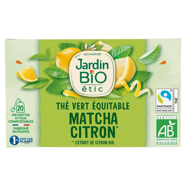 3456300007855 - Jardin Bio Etic - Thé Vert Matcha Citron - 20 sachets