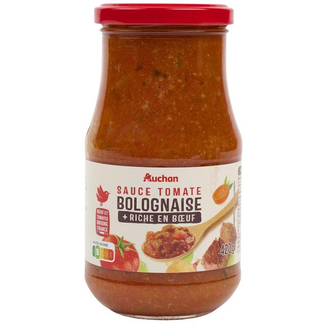 3596710437955 - Auchan - Sauce bolognaise riche en boeuf origine France
