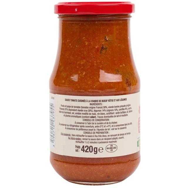 3596710437955 - Auchan - Sauce bolognaise riche en boeuf origine France