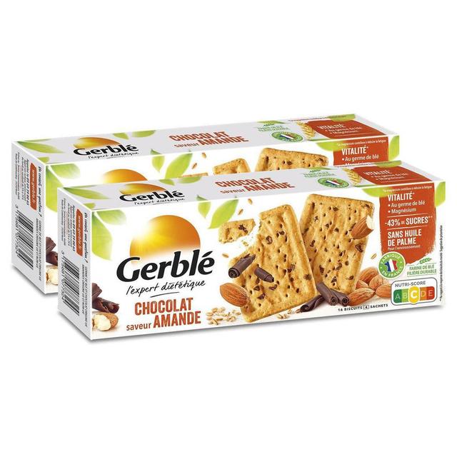 2050000399855 - Gerblé Vitalité - 16 Biscuits Chocolat Amande -43% de sucres en moins