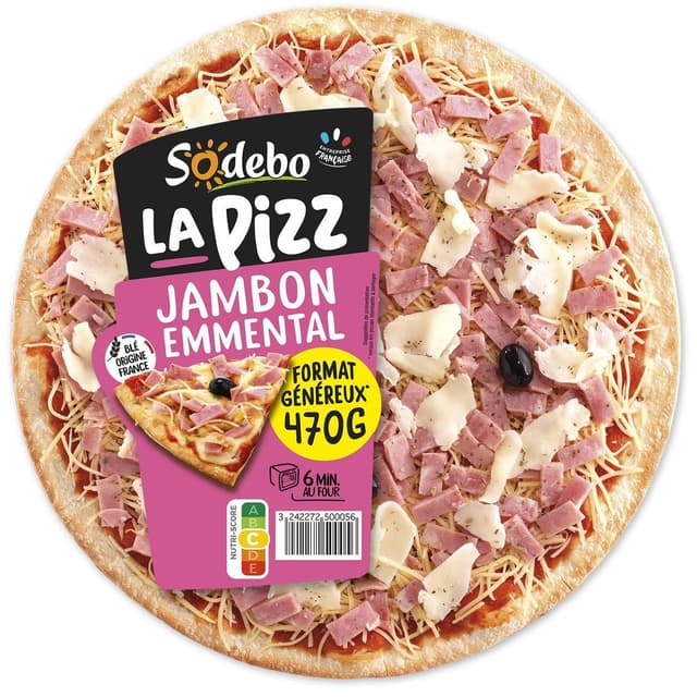 3242272500056 - Sodebo - Pizza Jambon Emmental