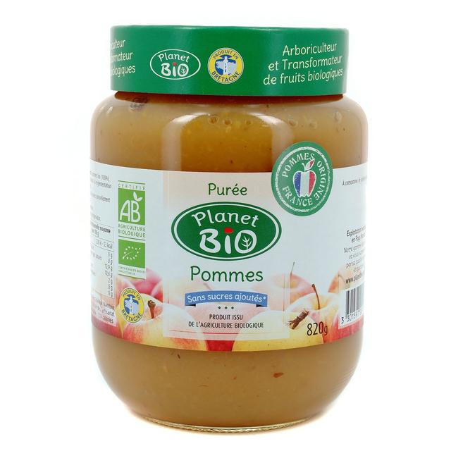 3301597001256 - Planet Bio - Purée de pomme bio sans sucres ajoutés