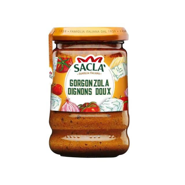 8001060012356 - Sacla - Sauce gorgonzola et oignons doux en bocal