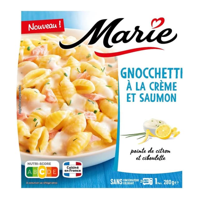 3248830002956 - Marie - Gnocchetti à la crème et saumon pointe de citron et ciboulette