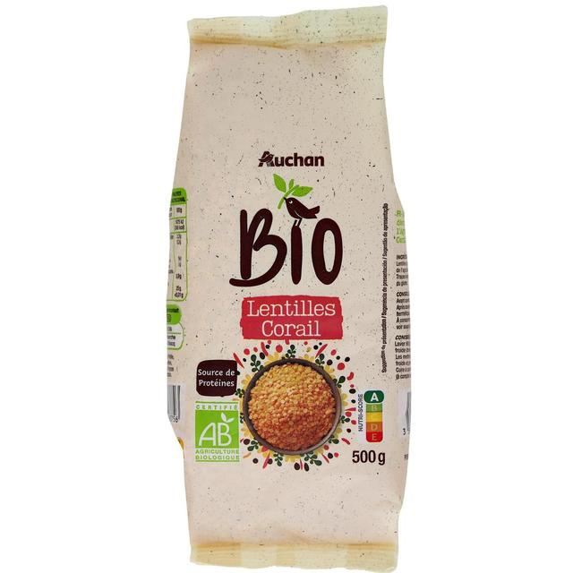 3596710463756 - Auchan BIO - Lentilles corail Bio