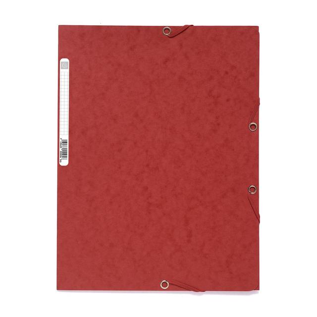 3130630555056 - Exacompta - Chemise plate à élastique 24 x 32 cm rouge