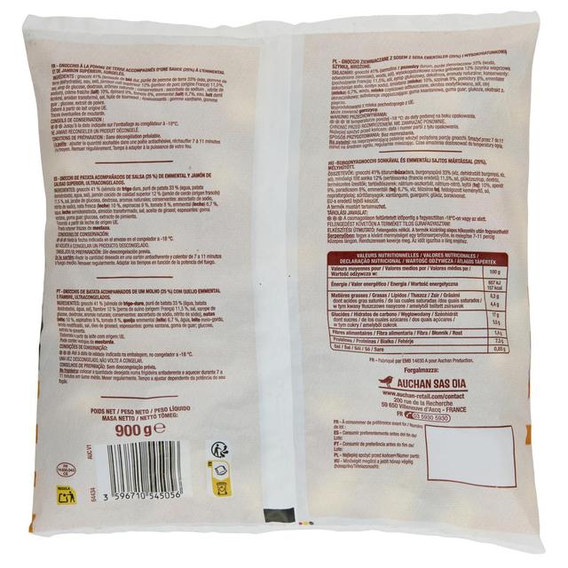 3596710545056 - Auchan - Gnocchis jambon emmental