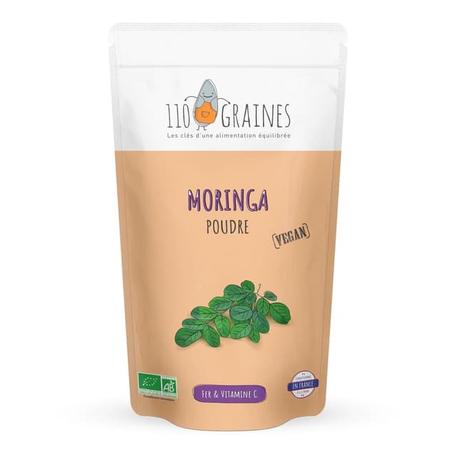 3770012915056 - 110 Graines - Moringa en Poudre Bio - Complément alimentaire