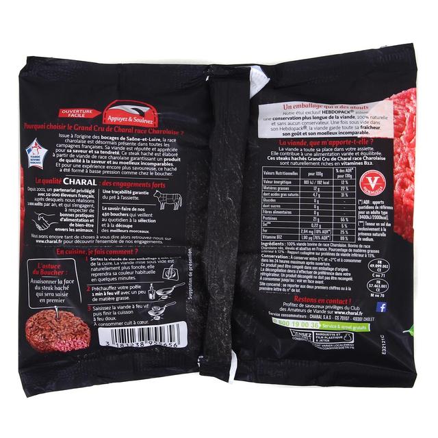 3181238955656 - Charal - Steaks Hachés 12%MG Race Charolaise Grand Cru