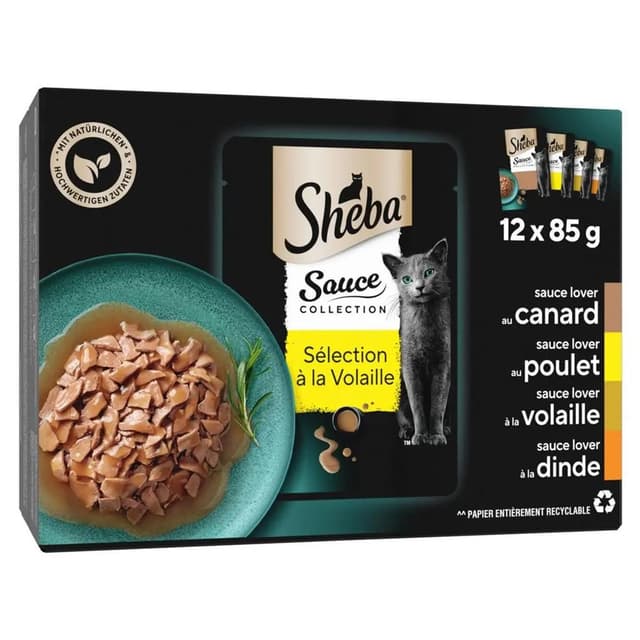 4770608267056 - Sheba - Sachets en Sauce Collection Vollaille 4 variétés pour chat