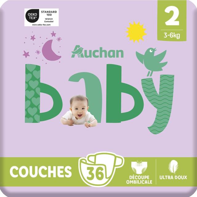 3596710519156 - Auchan Baby - Couches taille 2 (3-6kg)