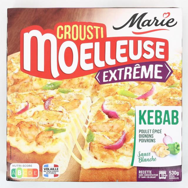 3248830719656 - Marie - Pizza l'Orientale Crousti'Moelleuse Extrême Kebab poulet épicé, oignons, poivrons, sauce blanche