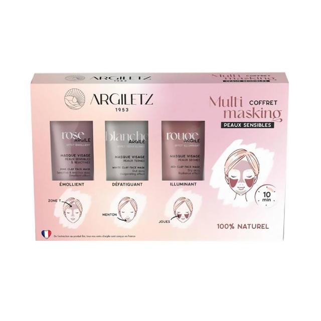 3326101000457 - Argiletz - Coffret trio de mini masques à l'argile peaux sensibles