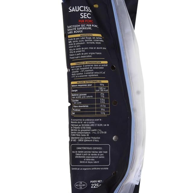 3596710450657 - Auchan Mmm! - Saucisson Sec Label Rouge