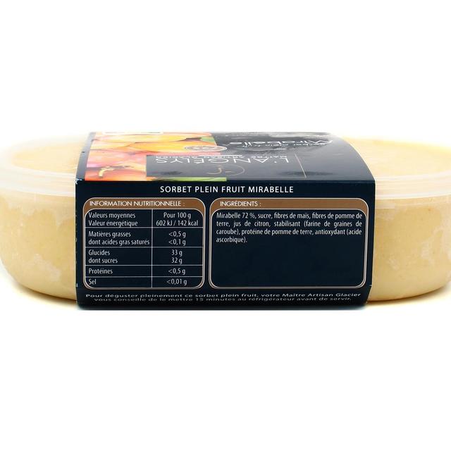 3760039981257 - L'Angelys - Sorbet artisanal Mirabelle 72% Fruits