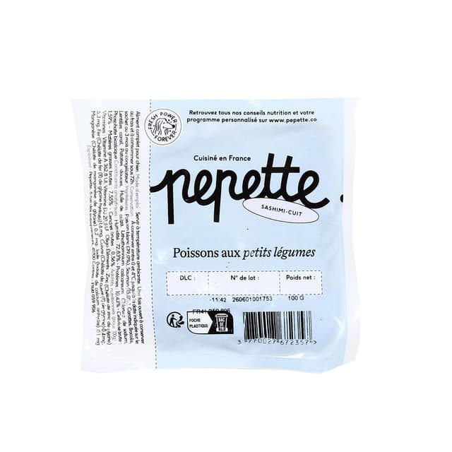 3770027672357 - Pepette - Chien Repas Frais, Poissons aux Petits Légumes