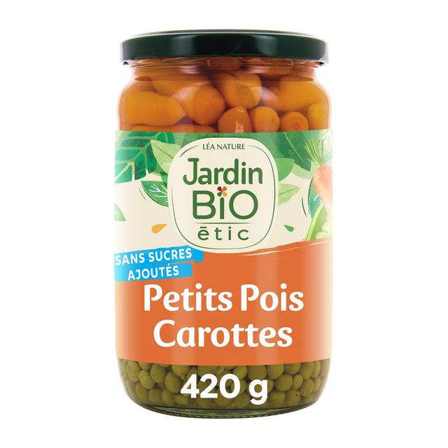 3307130802557 - Jardin Bio Etic - Petits Pois Très Fins et Jeunes Carottes Bio sans sucres ajoutés