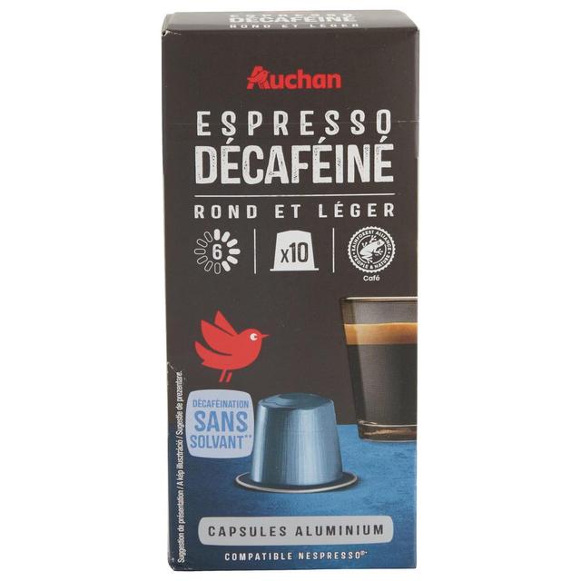 3245678093757 - Auchan - Capsules de café Espresso décaféiné