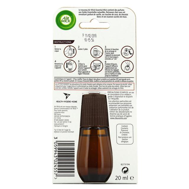 3059943024557 - Air Wick - Recharge essential mist à la fleur de vanille