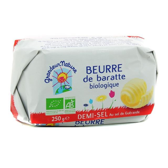 3252920016457 - Grandeur nature - Beurre bio de baratte 1/2 Sel