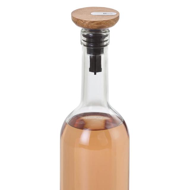 4037571396757 - Adhoc - Pompe de mise sous-vide en chêne et inox pour bouteille de vin