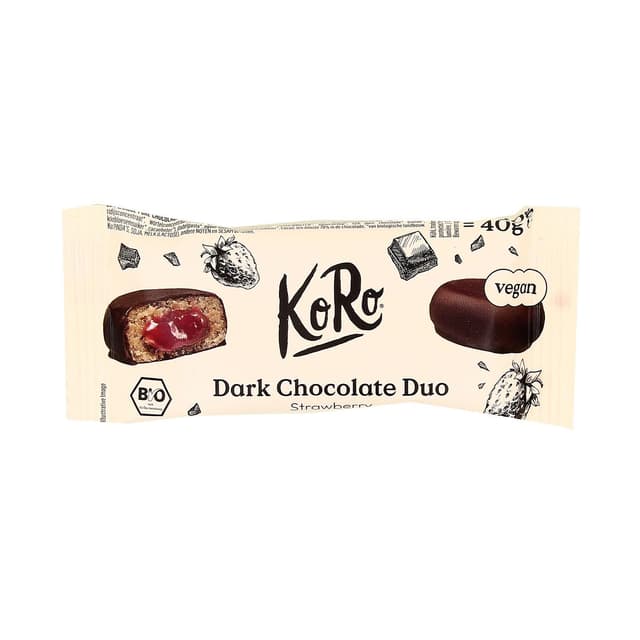 4255582817157 - Koro - Duo Chocolat Noir à la Fraise Bio