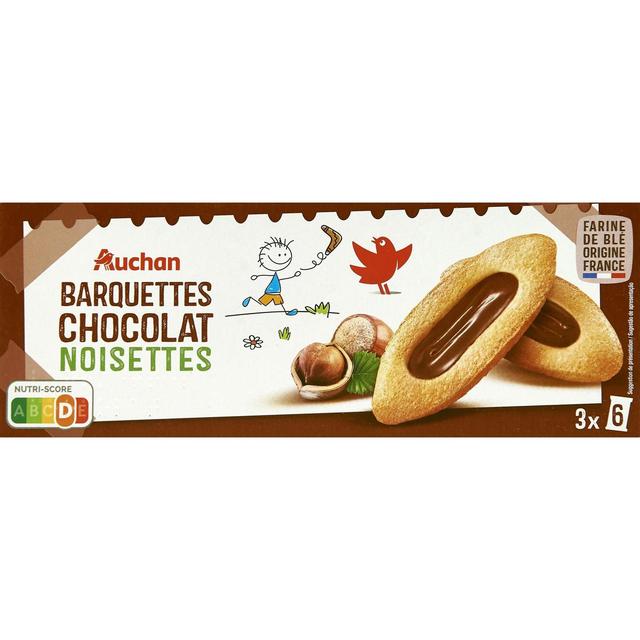 3596710387557 - Auchan - Barquettes chocolat-noisettes