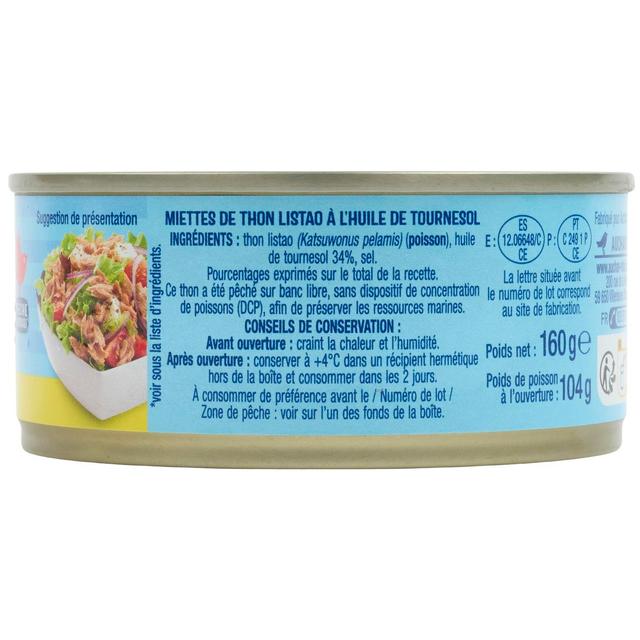 3596710437757 - Auchan - Miettes de thon à l'huile de tournesol
