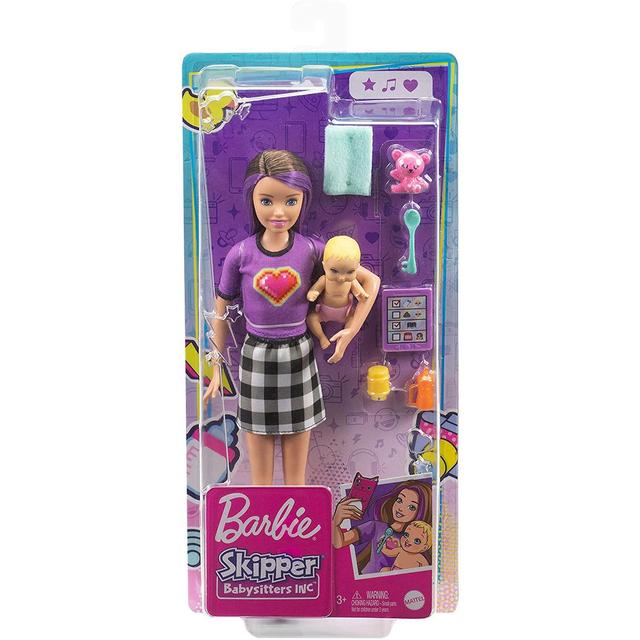 0887961909357 - Barbie - Mattel - Poupée Skipper baby-sitter avec figurine bébé - GRP11