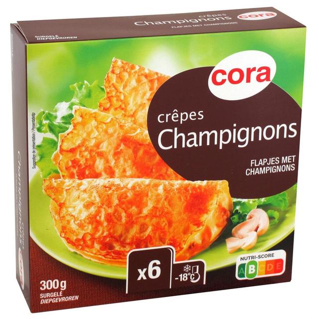 3257980890658 - Cora - 6 Crêpes aux champignons 6x50g