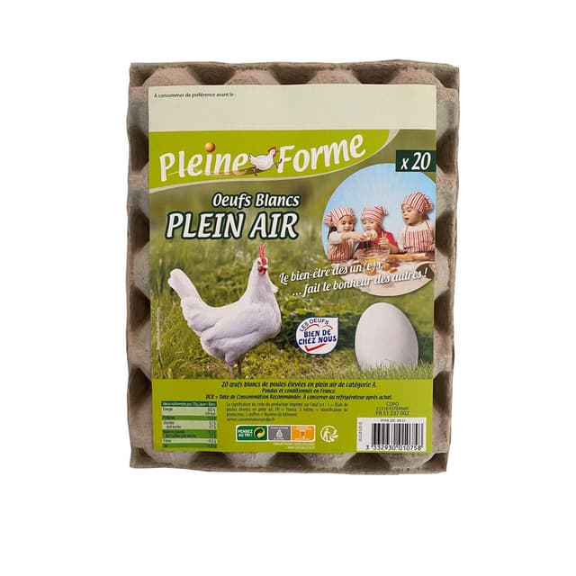 3332930010758 - Pleine Forme - Oeufs Blancs Plein Air