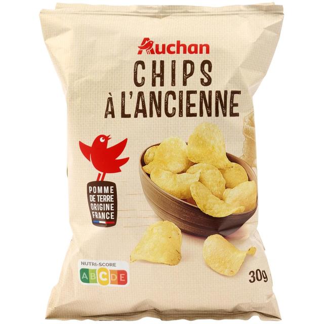 3596710355907 - Auchan - Chips à l'ancienne en sachets individuels