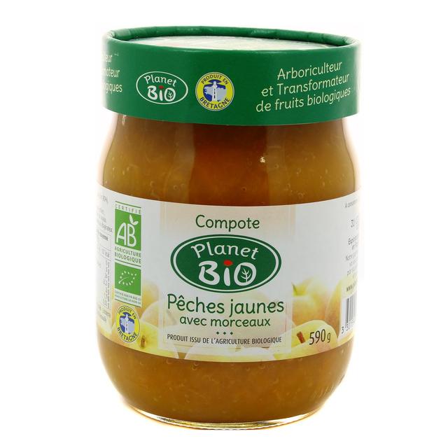 3301594003178 - Planet Bio - Compote de pêches jaunes bio