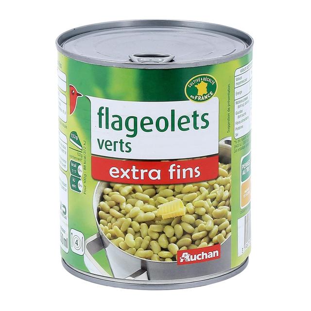 3596710443093 - Auchan - Flageolets verts extra-fins