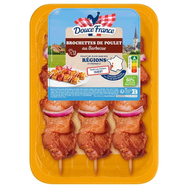 3435660781858 - Douce France - Brochette de Poulet au Barbecue