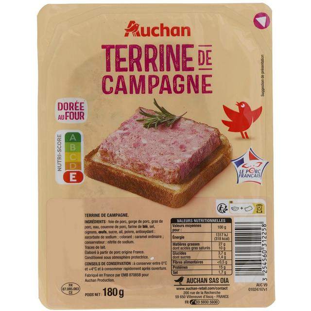 3254560312258 - Auchan - Pâté de Campagne