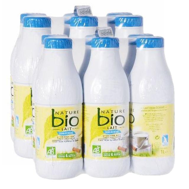 2050000325458 - Nature Bio - Lait 1/2 écrémé UHT, Bio