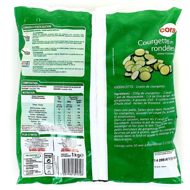 2050000269158 - Cora - Courgettes en rondelles