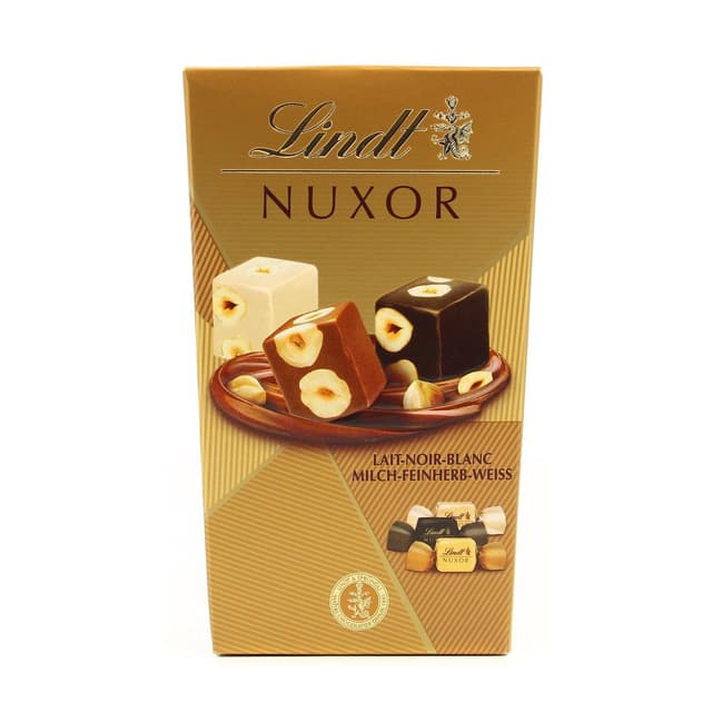 8003340809458 - Lindt - Cornet de bouchées au chocolat au Lait, Blanc et Noir Nuxor