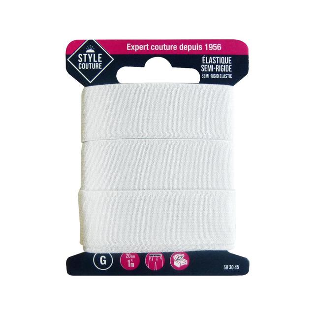 3040695830459 - Style couture - Elastique Semi Rigide 20Mmx1M
