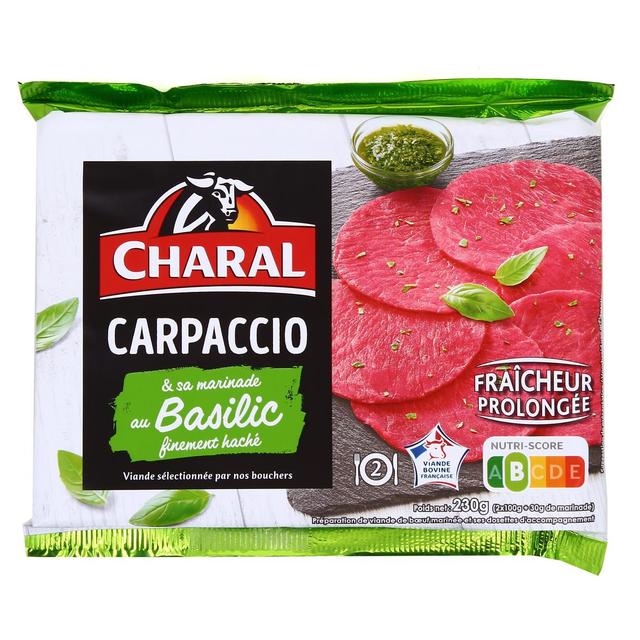 3181232180559 - Charal - Carpaccio de Boeuf Marinade au Basilic Finement Haché