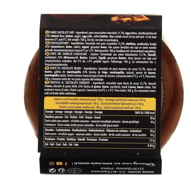 3372900901259 - Marie Morin - Tarte au chocolat noir