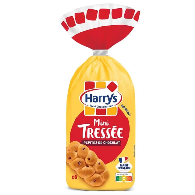 3228857002559 - Harrys - Mini brioche tressée aux pépites de chocolat