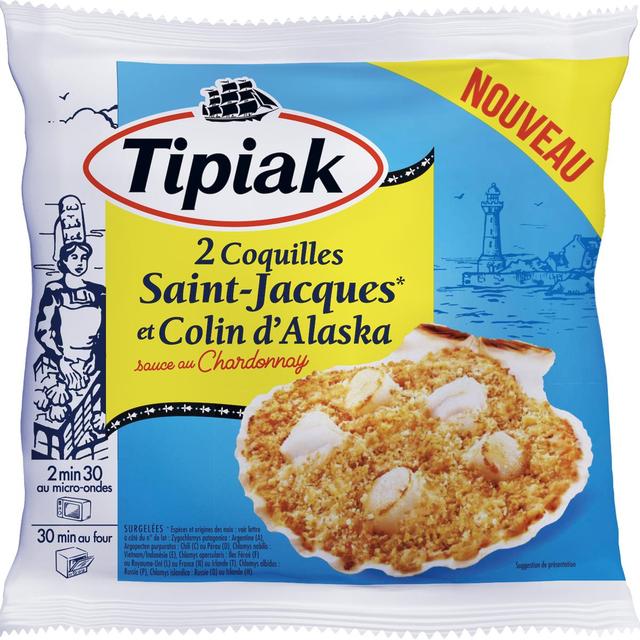 3282740302959 - Tipiak - 2 Coquilles Saint Jacques, colin d'Alaska et sauce au Chardonnay