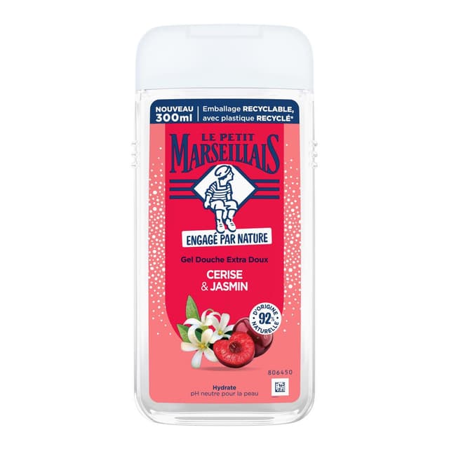 3574661853659 - Le Petit Marseillais - Gel douche extra doux cerise et jasmin