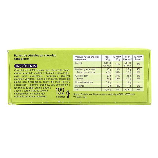 3175681084759 - Gerblé Sans Gluten - Barres Céréales de Riz Chocolat sans gluten