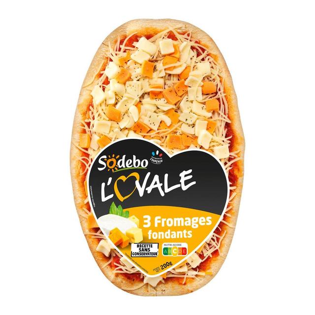 3242273205059 - Sodebo - Pizza l'Ovale 3 Fromages Fondants